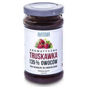 Konfitura truskawka 0 cukru 135% owoców Natjun 250g
