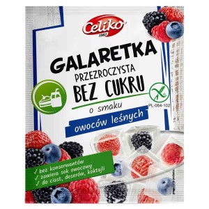 Galaretka bez cukru owoce leśne przeźroczysta 14g Celiko
