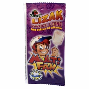 Lizak owoce leśne 0 cukru 10 witamin Multifan 5g