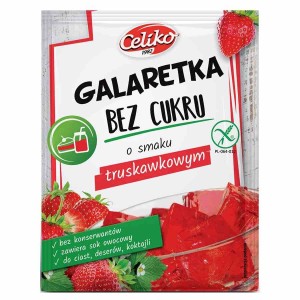 Galaretka 0 cukru truskawka bez glutenu Celiko 14g