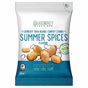 Chipsy z bobu o smaku Letnich przypraw 60g Greenergy