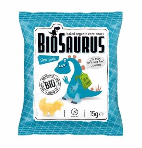 Chrupki kukurydziane Dinozaury z solą BEZGL BIO 15g BioSaurus