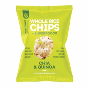 Chipsy ryżowe pełne ziarno chia i quinoa BEZGL 60g
