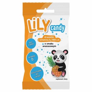Drażetki ananasowe witamina C i D LILY Candy, 40g