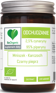 TABLETKI WSPOMAGAJĄCE ODCHUDZANIE BIO 100szt 401mg  - BE ORGANIC