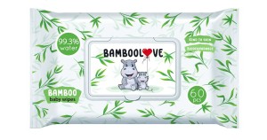 CHUSTECZKI BAMBUSOWE NAWILŻANE 60 szt - BAMBOOLOVE