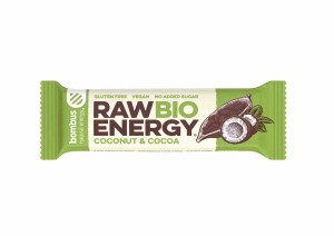 Baton RAW ENERGY BIO kokos-kakao BEZGL, BIO 50 g