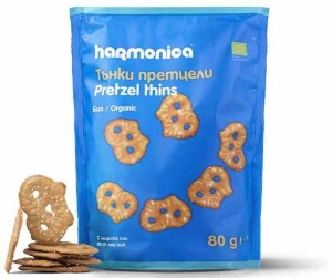 PRECELKI CIENKIE Z SOLĄ MORSKĄ BIO 80 g - HARMONICA