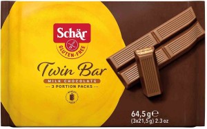 Twin bar - wafelki w  czekoladzie bezglutenowe 3 x 21,5 g Schar
