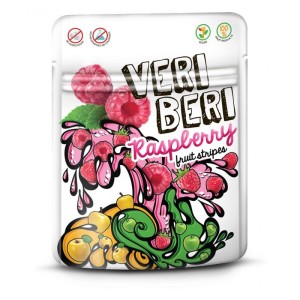 Bezglutenowe żelki malinowe VERI BERI 50g