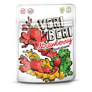 Bezglutenowe żelki truskawkowe VERI BERI 50g