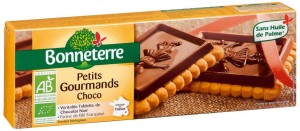 HERBATNIKI Z GORZKĄ CZEKOLADĄ BIO 150 g BONNETERRE