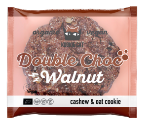 CIASTKO WEGAN CZEKOLADA Z ORZECHAMI WŁOSK BIO 50g BEZGLUTENOWE KOOKIE CAT