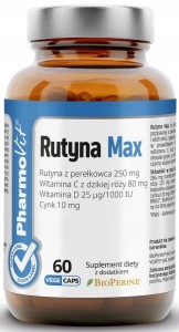 RUTYNA MAX BEZGLUTENOWA 60 KAPS 31,5g PHARMOVIT
