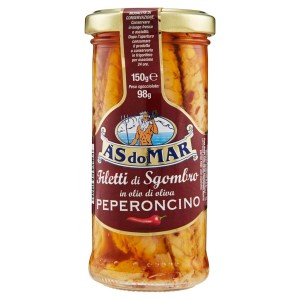  Filety z makreli z papryczką w oliwie 150g Asdomar