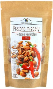 MIGDAŁY PRAŻONE Z CHILI Z KSYLITOLEM 100g PIĘĆ PRZEMIAN