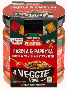 Veggie Bowl - fasola & papryka lunch w stylu meksykańskim 180 g PRIMAVIKA