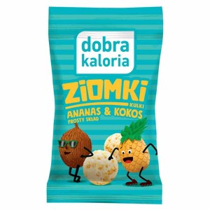 Kulki owocowe ZIOMKI Ananas i Kokos Dobra Kaloria 24g