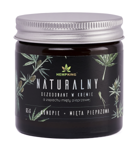 DEZODORANT W KREMIE DLA MĘŻCZYZN Z CBD I MIĘTĄ 65g - HEMPKING