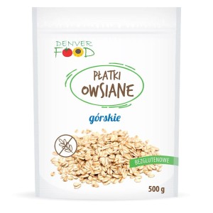 #PŁATKI OWSIANE GÓRSKIE BEZGLUTENOWE 500 g  DENVER FOOD