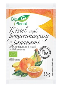 KISIEL O SMAKU POMARAŃCZOWYM Z BANANAMI BIO 38 g  - BIO PLANET