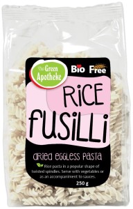 MAKARON Z RYŻU BIAŁEGO ŚWIDERKI FUSILLI BG BIO 250 g - APOTHEKE