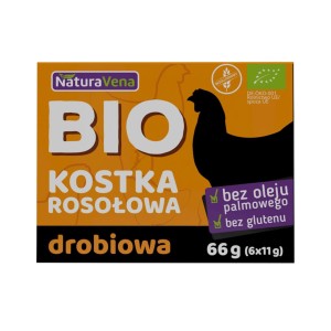 KOSTKA ROSOŁOWA DROBIOWA BEZGLUTENOWA BIO 66 g - NATURAVENA
