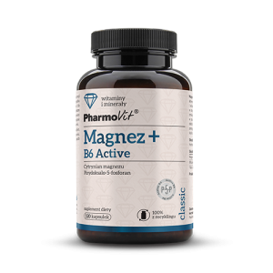 MAGNEZ Z WITAMINĄ B6 ACTIV BEZGLUTENOWY 120 KAPSUŁEK 81,37 g - PHARMOVIT (CLASSIC)