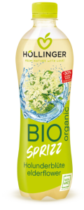 NAPÓJ GAZOWANY O SMAKU KWIATÓW CZARNEGO BZU 30 % MNIEJ CUKRU BIO 500 ml - HOLLINGER