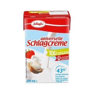 Wegańska śmietana uniwersalna bez laktozy i glutenu 200ml LeHA