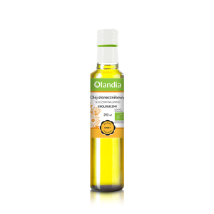 OLEJ SŁONECZNIKOWY TŁOCZONY NA ZIMNO BIO 250 ml - OLANDIA