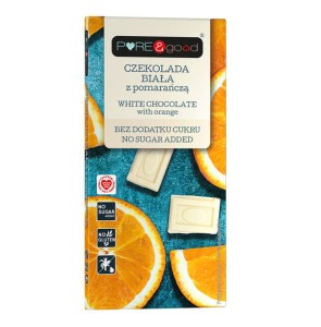 Czekolada biała z pomarańczą PURE&good 75g