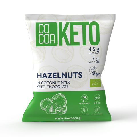 5902565215200 ORZECHY LASKOWE W CZEKOLADZIE KETO OLEJ MCT BC BG BIO 70 g - COCOA