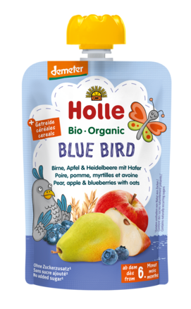 7640161877290 MUS TUBKA GRUSZKA JABŁKO JAGODA OWIES BC OD 6M BIO DEMETER 100 g - HOLLE