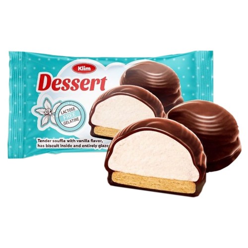 4820218091524 Pianki na ciastku w polewie kakao Dessert BL 50 g Klim