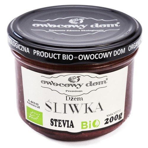 5902768883404 Dżem śliwka z stewią Owocowy Dom BIO 200g