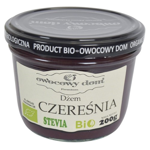 5902768883466 Dżem czereśnia z stewią Owocowy Dom BIO 200g