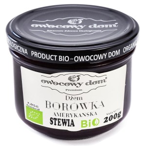 Dżem borówka amerykańska z stewią Owocowy Dom BIO 200g
