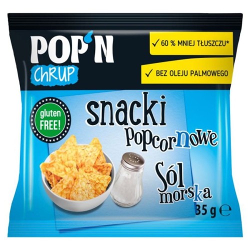 5901777002974 POP'N Chrup snacki popcornowe z solą morską Sante 35g