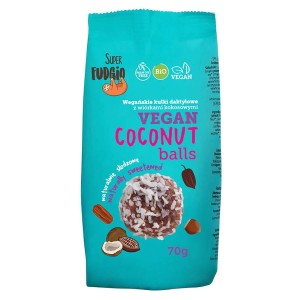 Kulki daktylowe z wiórkami kokosowymi Super Fudgio BIO, 70g