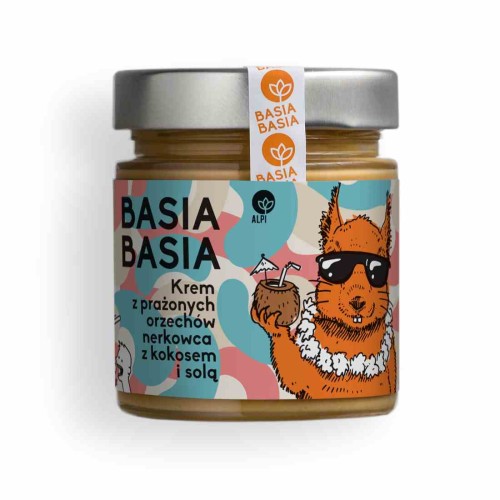 5905279740204 Krem z prażonych nerkowców z kokosem i solą 210 g Basia Basia - Alpi