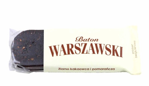 5906395341429 Baton Warszawski ziarno kakaowca i pomarańcza 50g - Baton Warszawski