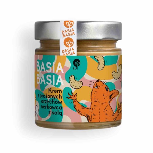 5905279740198 Krem z prażonych nerkowców z solą 200g Basia Basia - Alpi