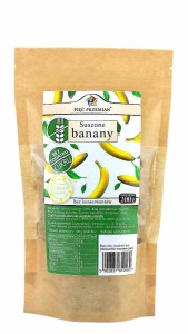 Banany suszone bez cukru 200 g - Pięć Przemian