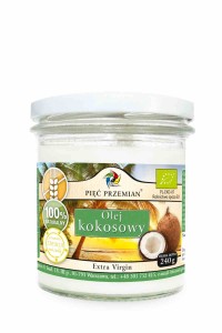 Olej kokosowy BIO extra virgin 240g Pięć Przemian