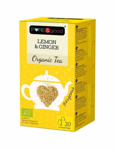 5903111903503 Herbata ekologiczna Lemon & Ginger 40 g - Pure&good