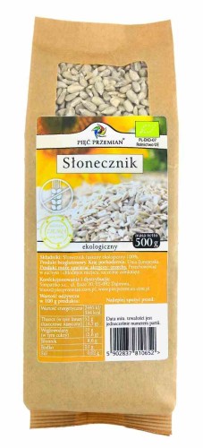5902837810652 Słonecznik bezglutenowy BIO 500 g - Pięć Przemian