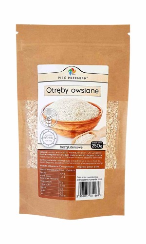 5902837811666 Otręby owsiane bezglutenowe 250 g - Pięć Przemian