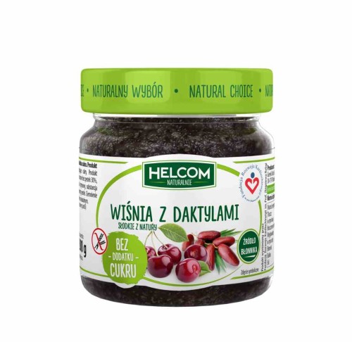 5902166739716 Pasta owocowa wiśnia z daktylami 200 g - Helcom
