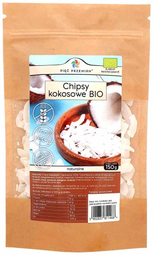 5902837811468 Chipsy kokosowe BIO 150 g - Pięć Przemian